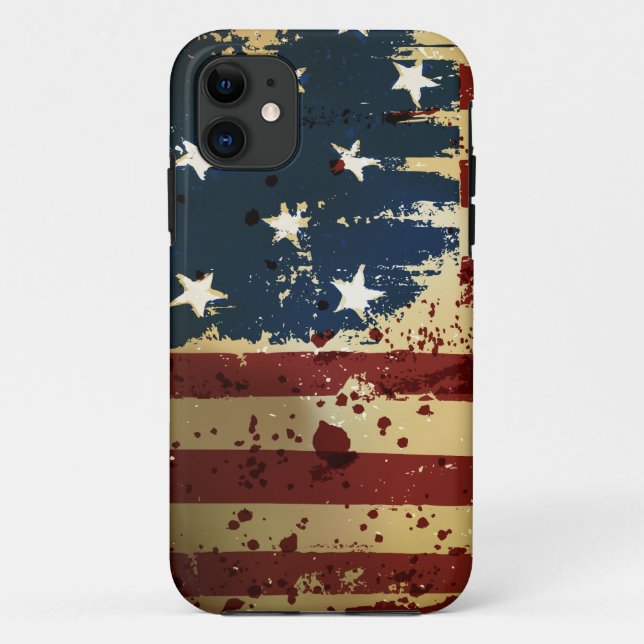 Grunge American Patriotic Flag iPhone 5 Case (Back)