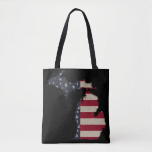 Grunge Americana Michigan You Customize Tote Bag