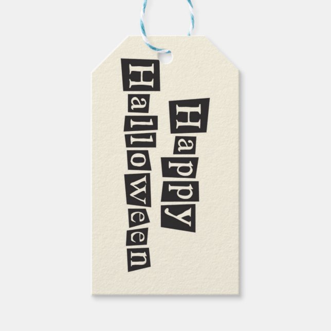 Grunge and Vintage Black Treat Tags (Front)