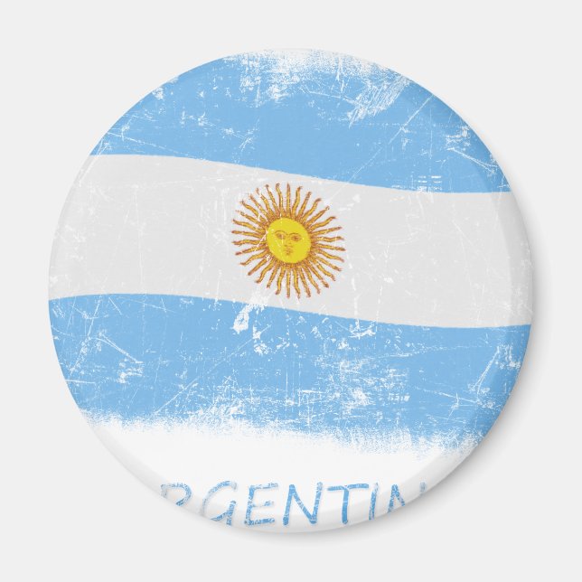 Grunge Argentina Flag Magnet (Front)