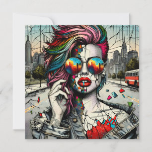 Grunge Art   Fractured Woman Abstract