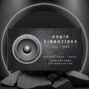 Grunge Audio Stereo Installation Business Card