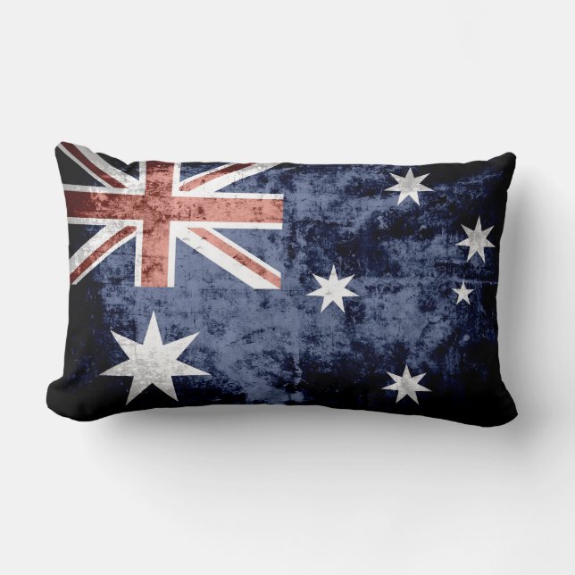 Grunge Australia Flag 2 Lumbar Pillow (Front)