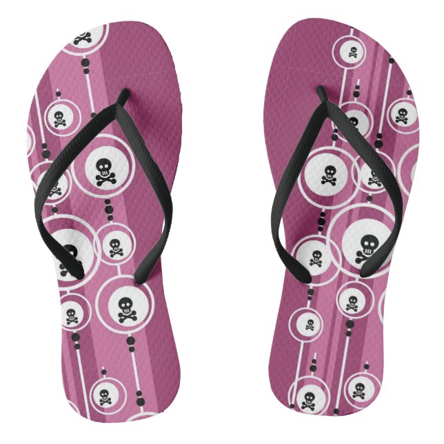 Grunge Background Flip Flops (Footbed)