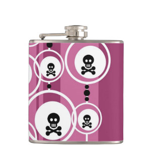 Grunge Background Hip Flask
