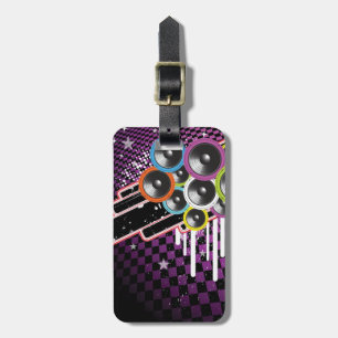 Grunge background luggage tag