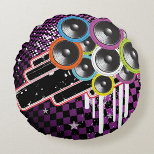 Grunge background round pillow