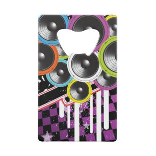 Grunge background wallet bottle opener