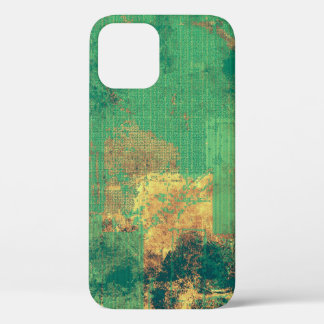 Grunge background with vintage style graphic eleme iPhone 12 case