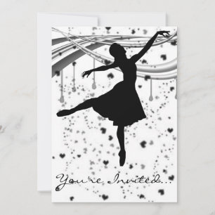 Grunge Ballerina Invitation