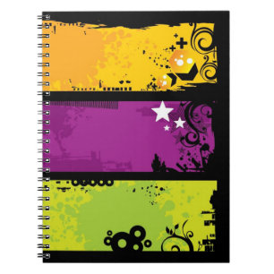 Grunge banners illustration notebook