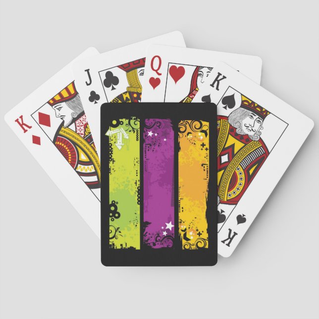 Grunge banners illustration playing cards (Back)
