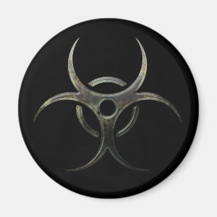 Grunge Biohazard Symbol Magnet
