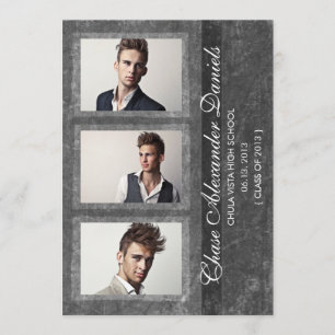 Grunge Black 2013 Faire-part de graduation