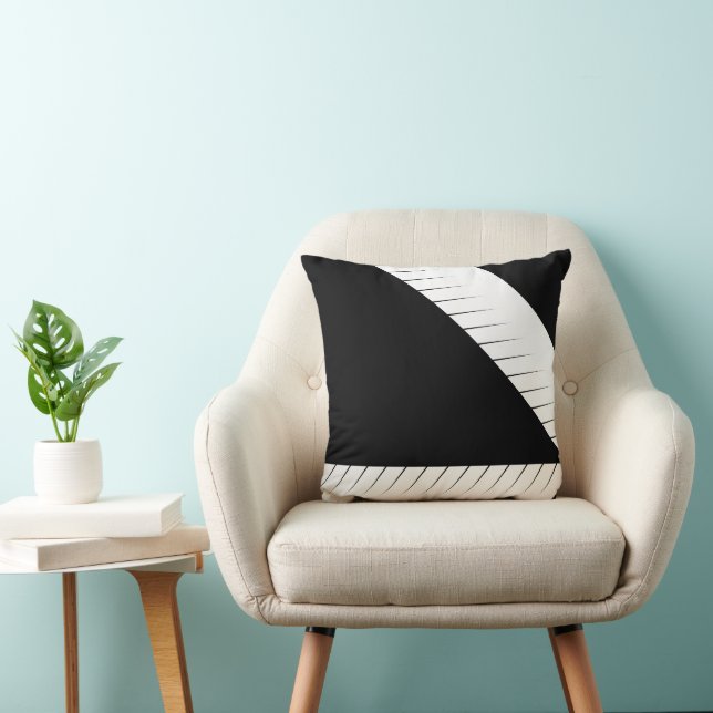 Grunge Black and White = Throw Pillow (Chair)