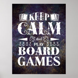 Grunge Board Games Wall Decor Poster