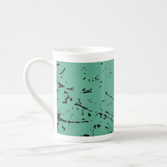 grunge bone china mug (Left)