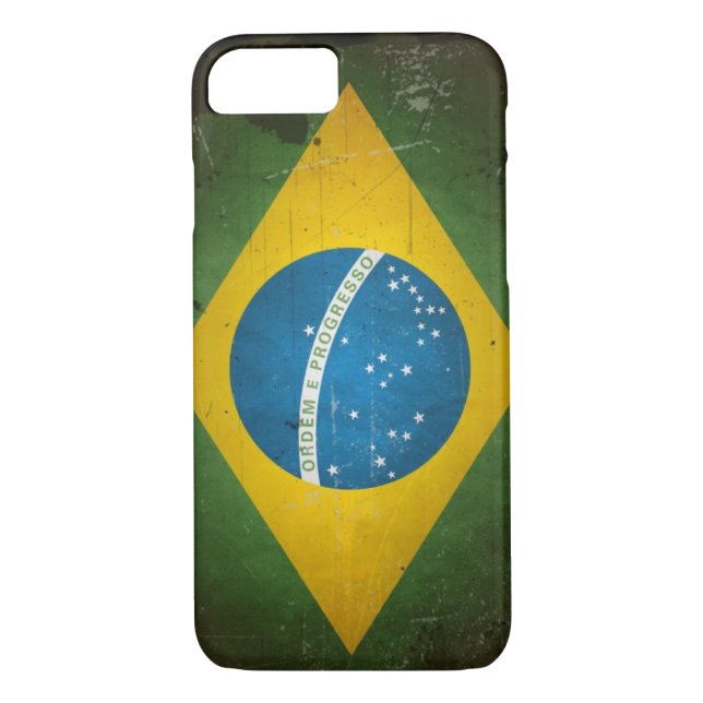 Grunge Brazil Flag Case-Mate iPhone Case (Back)
