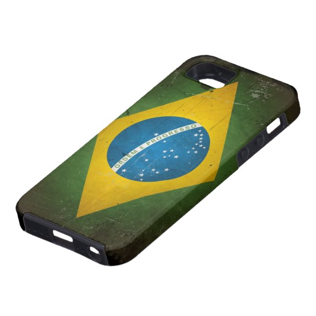 Grunge Brazil Flag Case-Mate iPhone Case (Bottom)
