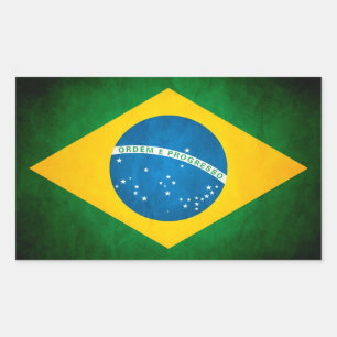 Grunge Brazil Flag Sticker