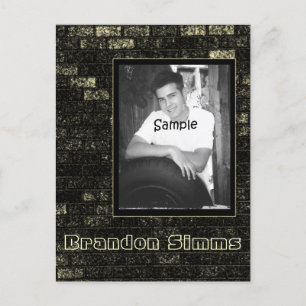 Grunge Brick Wall Photo Card