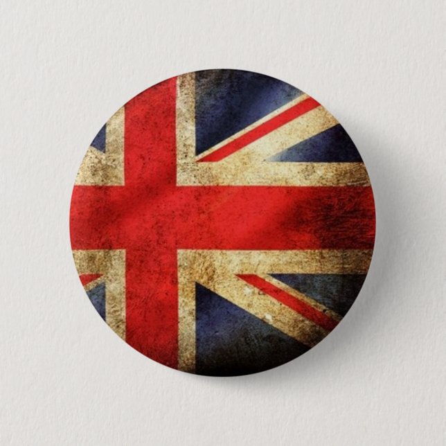 Grunge British Flag Button (Front)