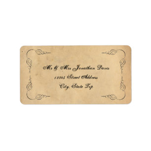 Grunge Brown Paper - Address Labels