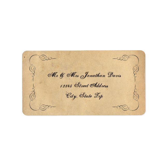 Grunge Brown Paper - Address Labels (Front)