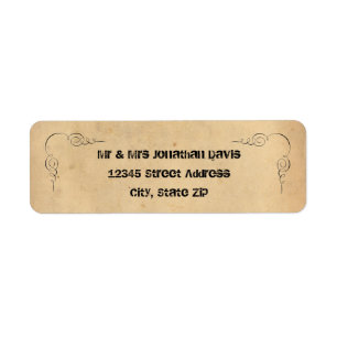 Grunge Brown Paper Address Labels