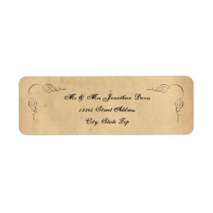 Grunge Brown Paper Address Labels