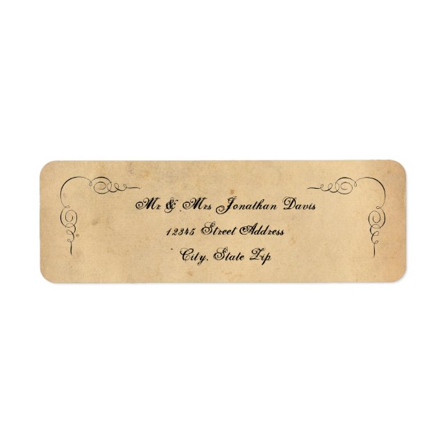 Grunge Brown Paper - Return Address Labels (Front)