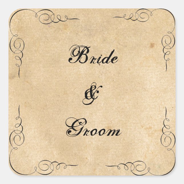 Grunge Brown Paper Stickers (Front)