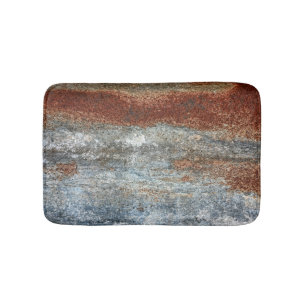 Grunge Brown Rust Texture Pattern Bath Mat