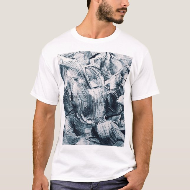 Grunge Brush Strokes, Abstract Background. T-Shirt (Front)