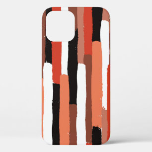 Grunge brushstrokes geometric seamless pattern iPhone 12 case