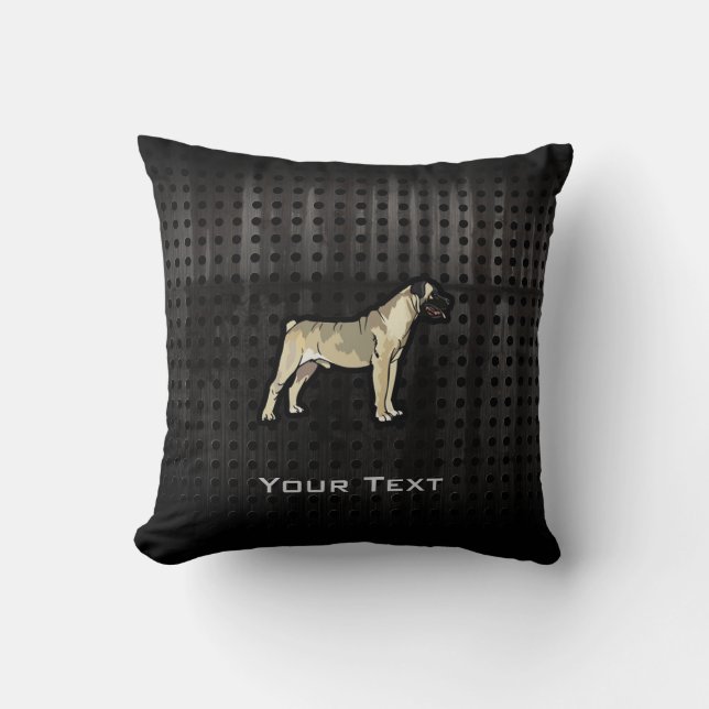 Grunge Bullmastiff Throw Pillow (Front)