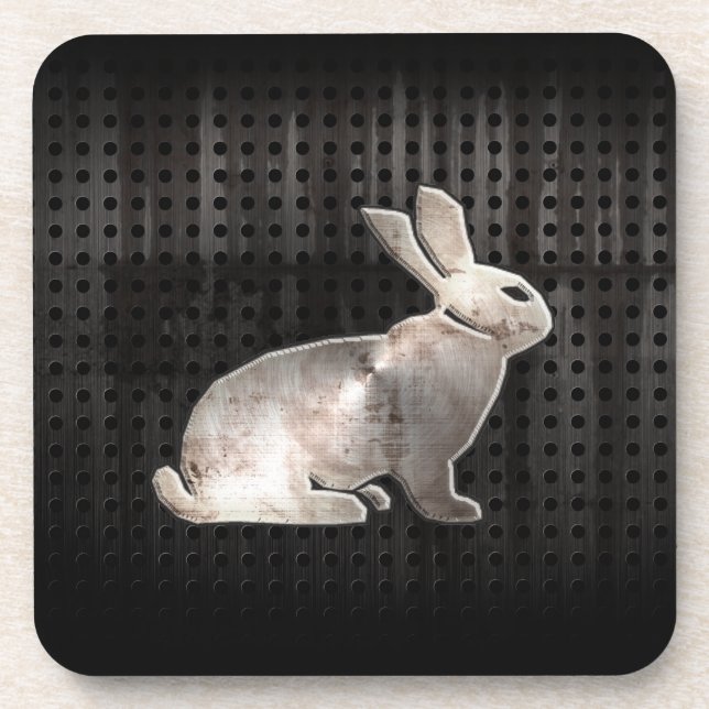 Grunge Bunny Coaster (Front)