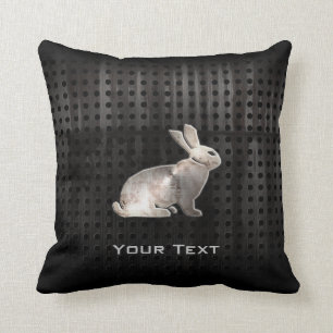 Grunge Bunny Throw Pillow