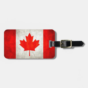 Grunge Canada Flag Luggage Tag