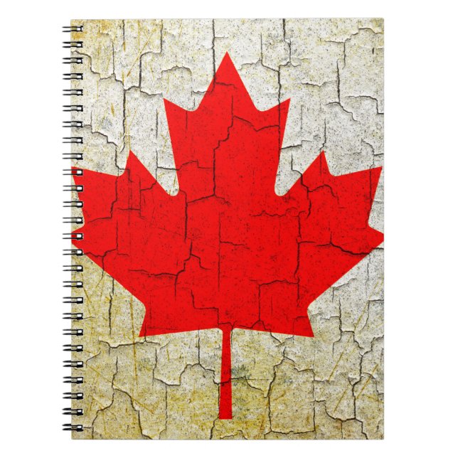 Grunge Canada flag Notebook (Front)
