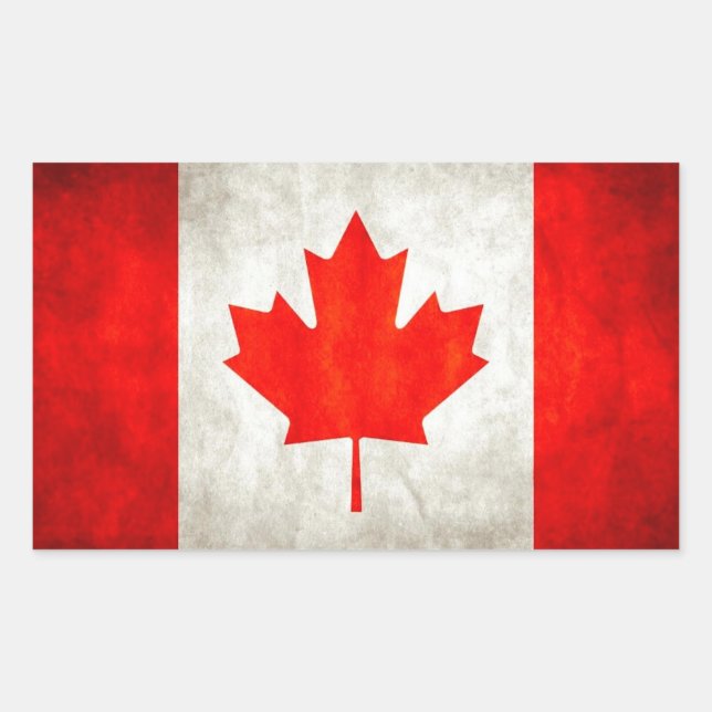 Grunge Canada Flag Sticker (Front)