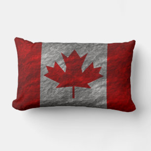 Grunge Canadian Flag 3 Lumbar Pillow