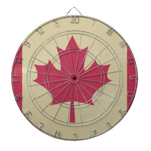 grunge canadian flag dartboard