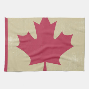 grunge canadian flag kitchen towel