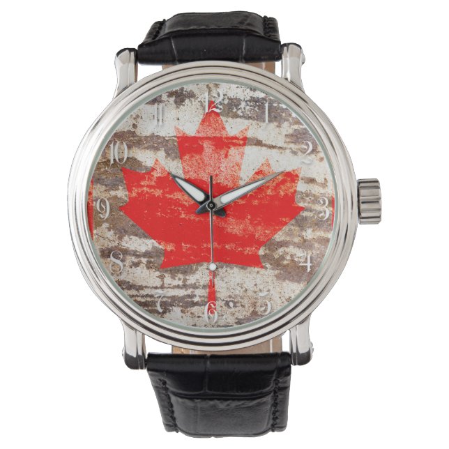 Grunge Canadian flag Watch (Front)
