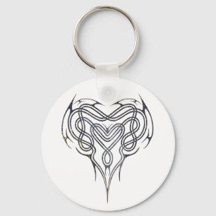 Grunge Celtic Heart Knot Keychain