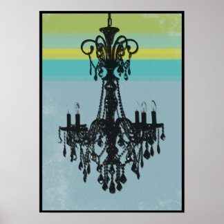 Grunge Chandelier Poster