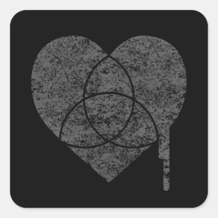 grunge chart heart square sticker