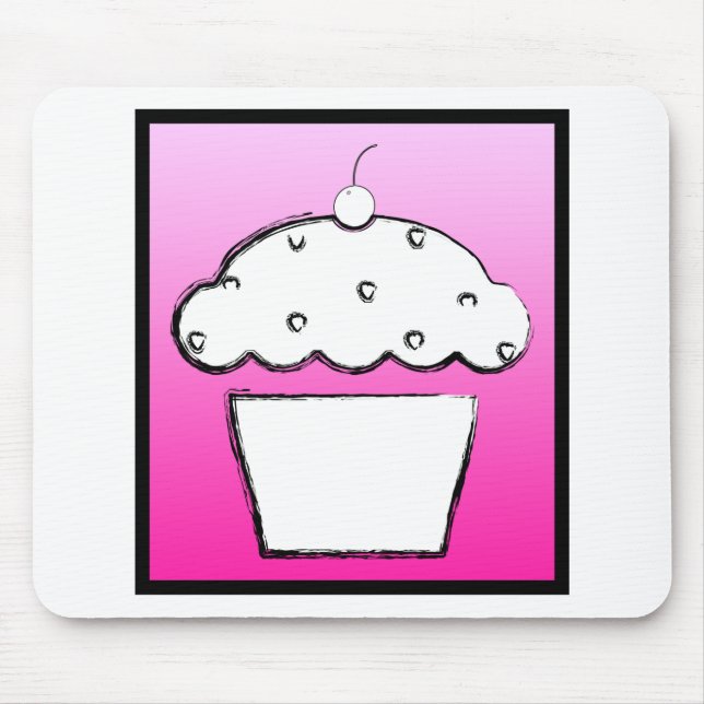 grunge cherry cupcake mouse pad (Front)