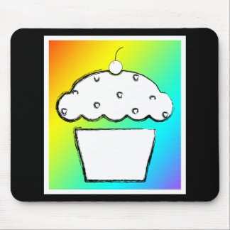 grunge cherry cupcake mouse pad